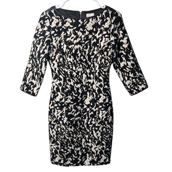 Reiss Jacques Textured Jacquard Printed Bodycon Fitted Dress Size 2 - Picture 1 of 16